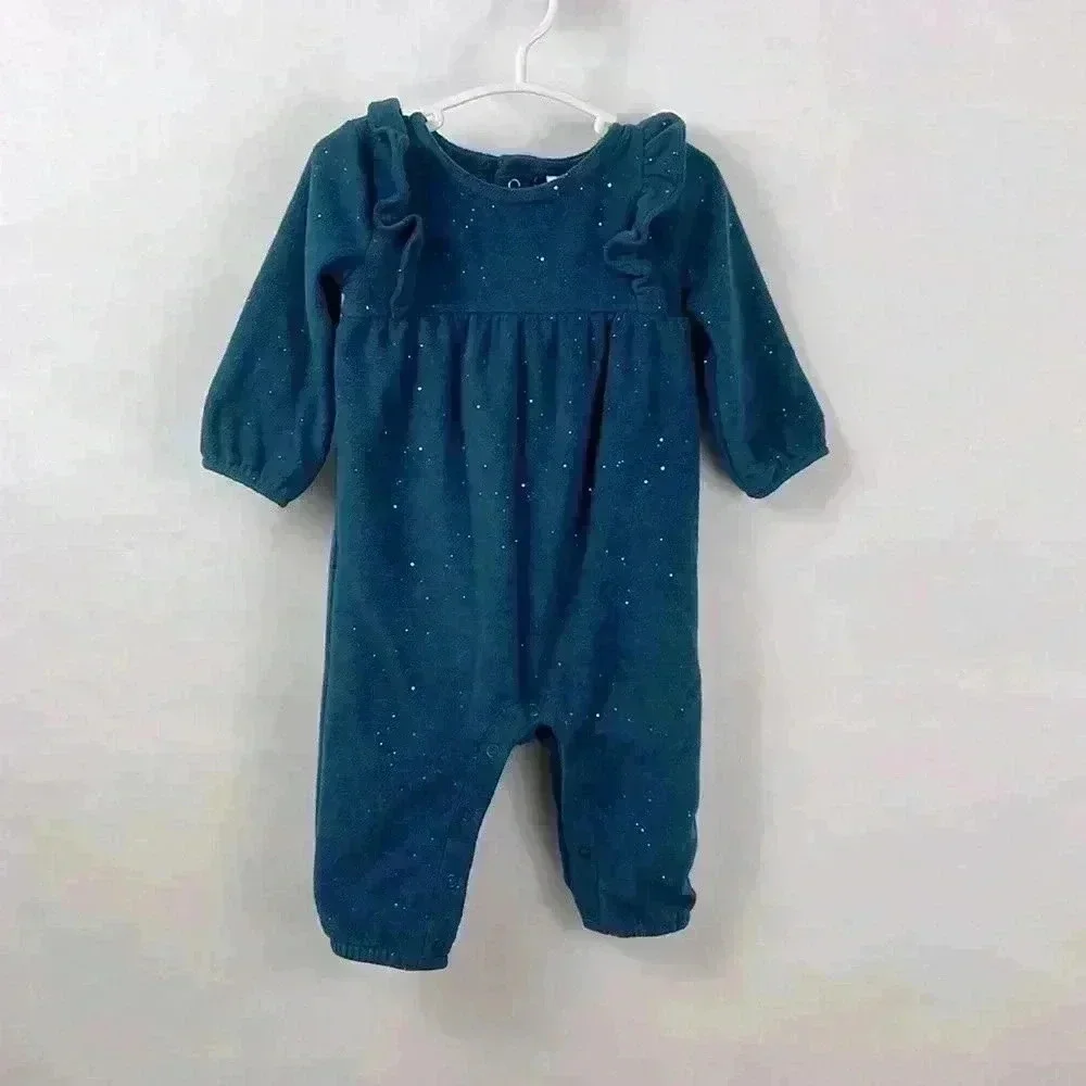 Baby Girl Fleece Body Suit | 6 Month Baby girl Outfit - Picture 1 of 8